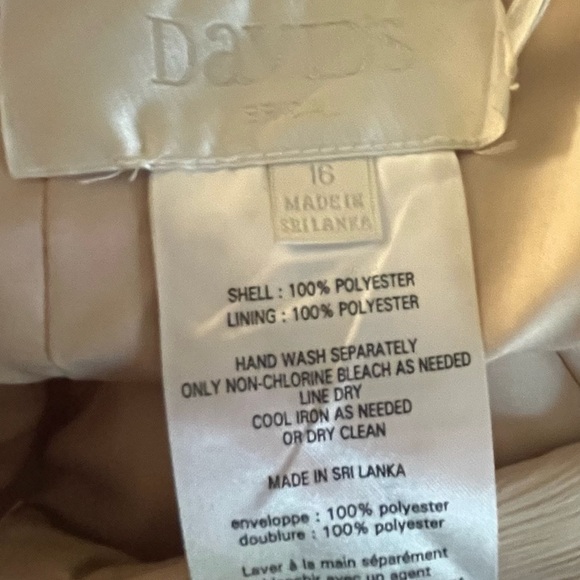 David’s Bridal 1 Shoulder with Front Split Plus Size Long Dress - Prom / Wedding - Picture 9 of 11